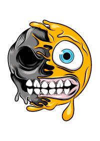 MELTING EMOJI SKULLS